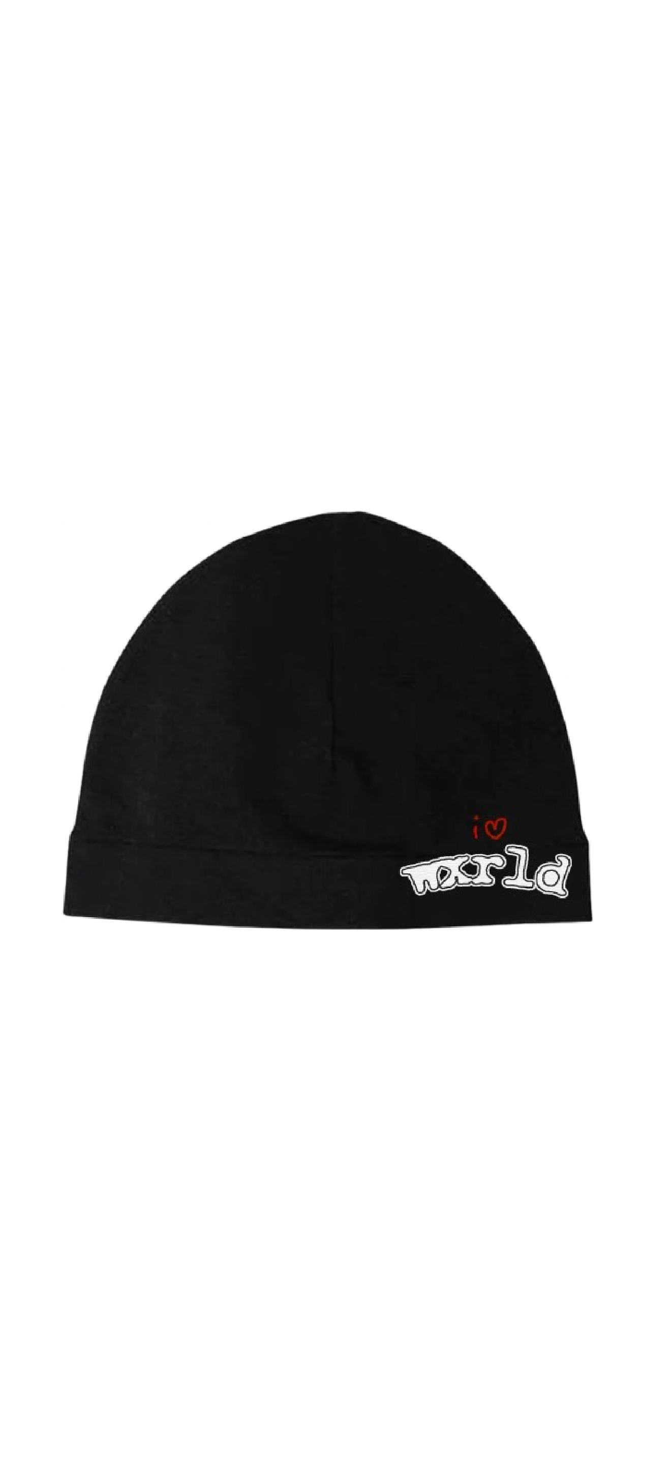 "I Love Wxrld" Black Skull Cap