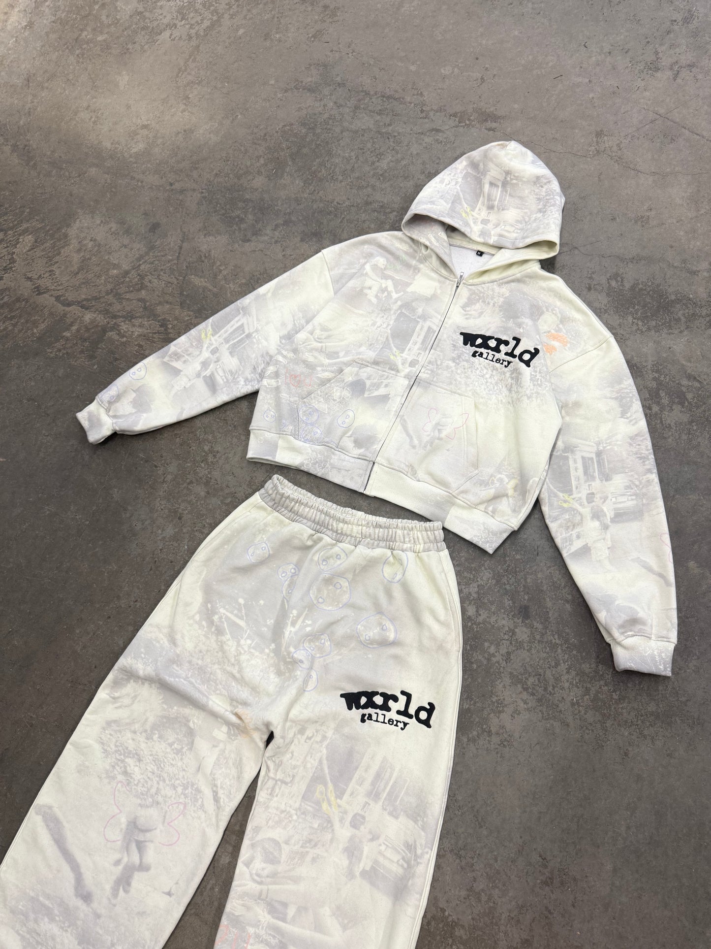 "Memories" Tan Zip Up