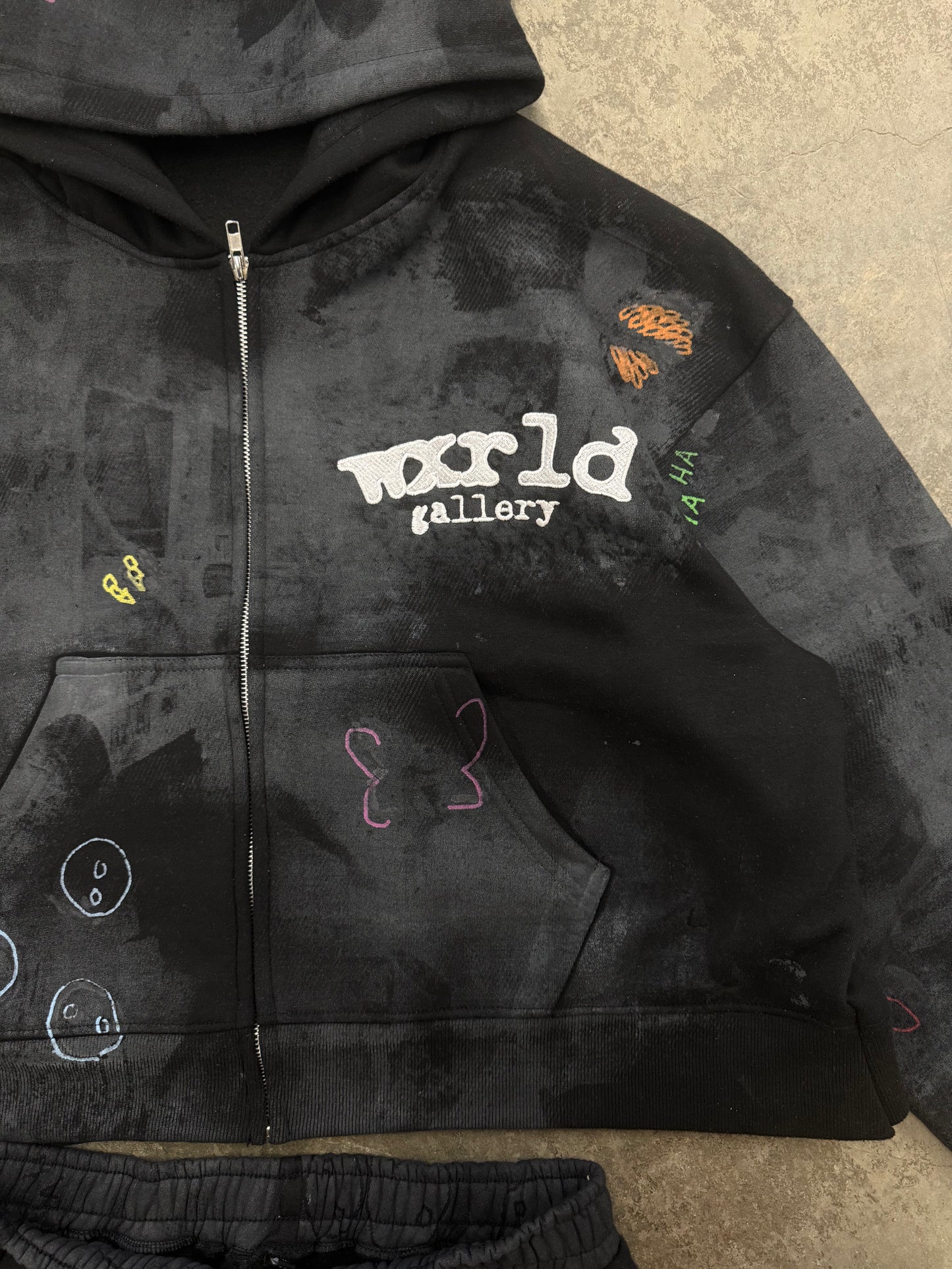 "Memories' Black Zip Up